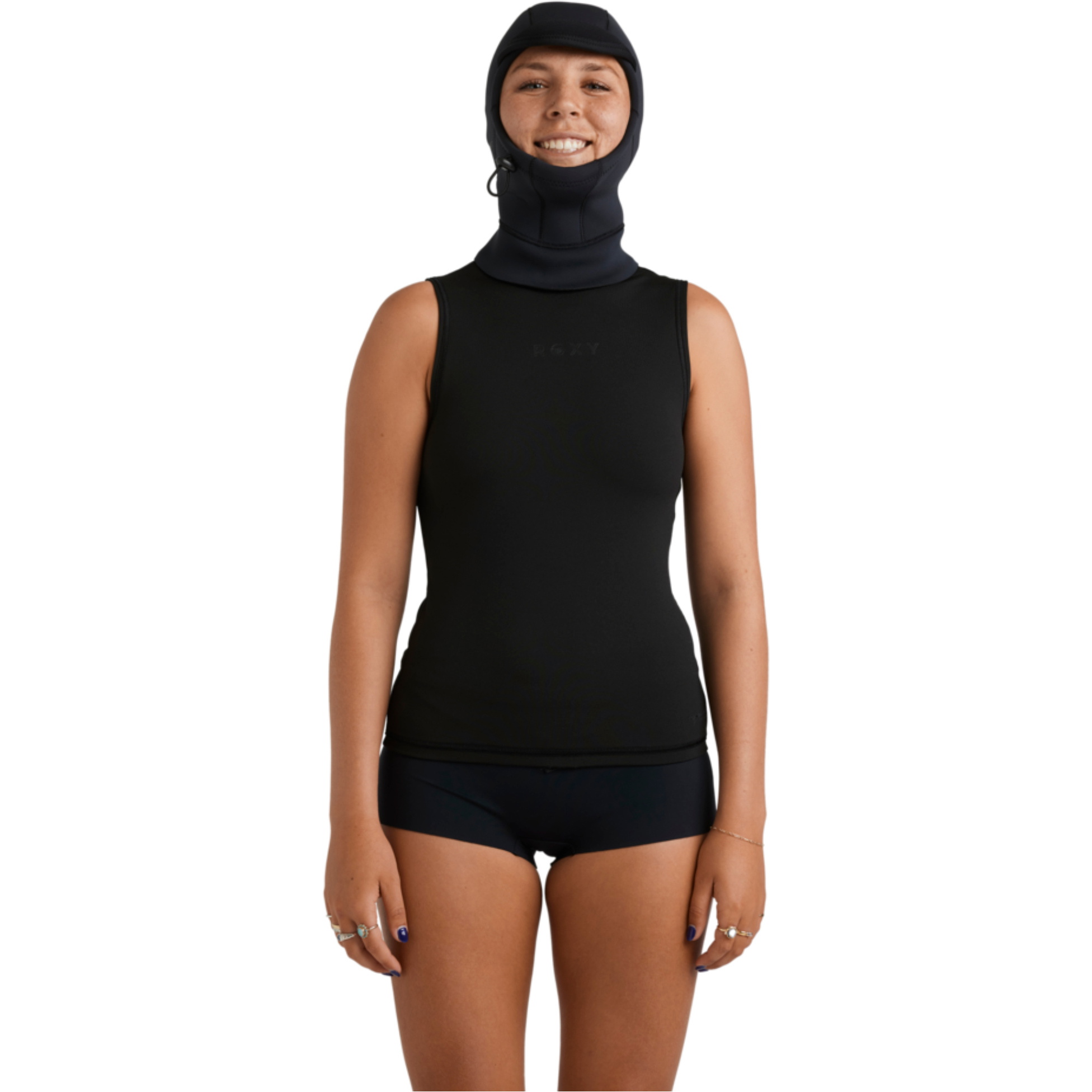 2025 Roxy Mujer Swell Natural 2mm Chaleco Con Capucha 26BW293501 - Black